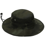 Midnight Woodland Camo Adjustable Boonie Hat