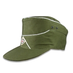 WWII Afrika Korps Officer Tropical Field Cap - Olive Green DAK Overseas Cap