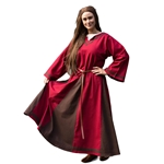 Astrid Cotton Dress - Emperor Red & Ox Brown