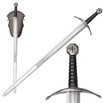 Knights Templar Crusader Sword with Display Plaque