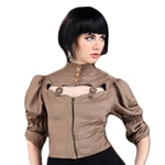 Moire Tie-Back Blouse