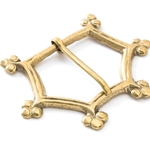Medieval D-Ring Buckle with Trefoils