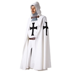 Teutonic Knight Cloak – White with Black Cross