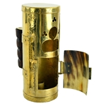 Brass Lantern with Hinged Horn Door