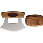 B Merry - Ulu Birchwood Leather Inlay