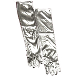Silver Lam&eacute; Adult Gloves  100-179572
