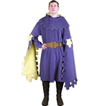 Medieval Houppelande and Hood set with Dagged edges mid 14th to early 15th Cen.