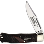 Marbles - Lockback Brown Checkered Bone MR677