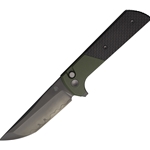 North Mountain Blade - Chop 2 Buttonlock CF Green NMB2407SGCFD