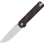 QSP Knife - Lark Linerlock Red/Blk CF QS144D