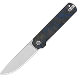 QSP Knife - Lark Linerlock Blue/Blk CF QS144E