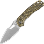 QSP Knife - Hornbill Linerlock Golden CF QS146A1