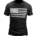 TOPS - T-Shirt Flag Logo Black Medium