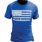 TOPS - T-Shirt Flag Logo Blue Large