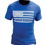 TOPS - T-Shirt Flag Logo Blue Medium