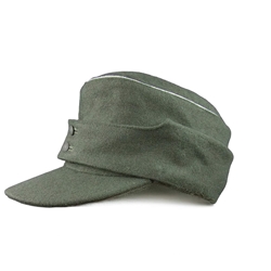 German M43 Waffen SS Wool Field Cap Officers - Silver Piping
