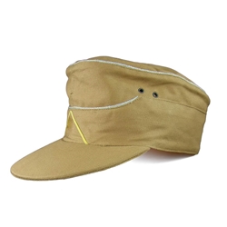 German M41 Luftwaffe Tropical Officer Field Cap - Afrikakorps Tan - WWII Repro