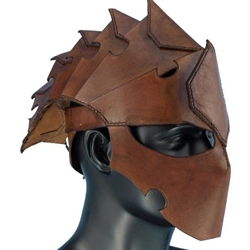 Leather Assassins Helmet Brown