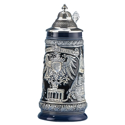 Cobalt German Eagle Stein