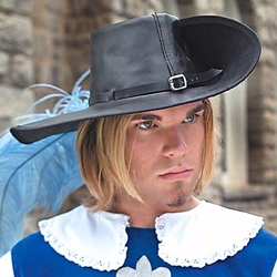 Leather Musketeer Hat 200552