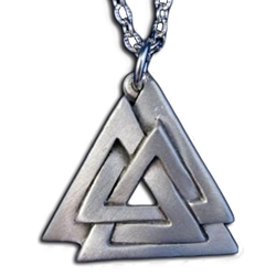 Viking Valknut Pendant in Fine Pewter