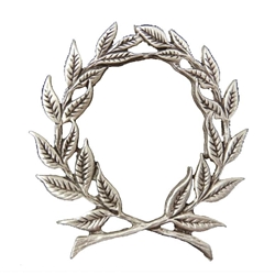 Pewter Laurel Wreath Brooch in Pewter 106.0626