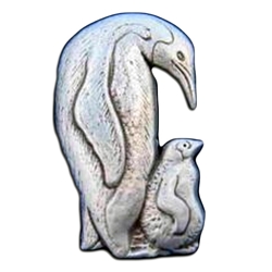 Pewter Emperor And Chick Pin 116.0144