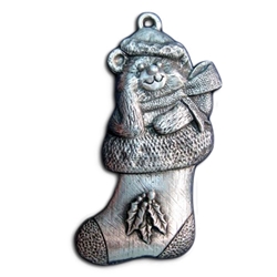 Teddy Bear in a Stocking Ornament