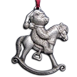 Rocking Horse Bear Christmas Ornament