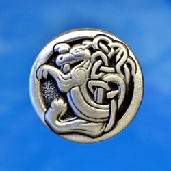 Celtic Beast Button in Fine Pewter