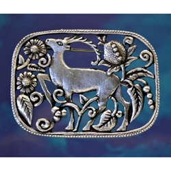 Viking Nordic Deer Brooch Fine Pewter 106.0960