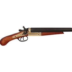 Old West Replica 1881 Street Howitzer Non-Firing Gun Brass Finish with Black Barrel