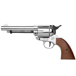 Old West M1873 Nickel Finish Blank Firing Revolver 24-38-161N