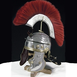Roman Gallic Helmet with Red Crest