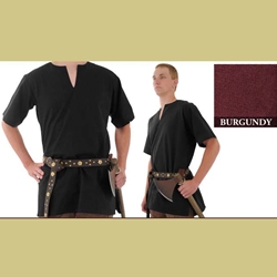 Medieval Tunic, Burgundy, Extra Large