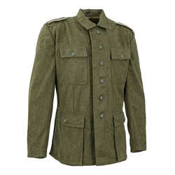 WWII German M43 Field-Grey Wool Heer Tunic – 80% Wool Reproduction