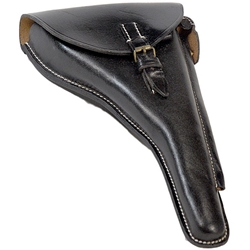 German WWII P08 Luger Hard Shell Holster 6 inch Barrel Black 5580287