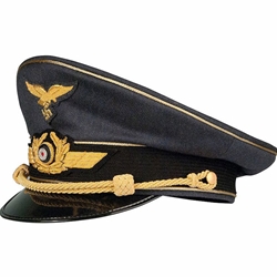 German Luftwaffe Officer Visor Cap Collectors Grade Gold Piped