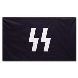 German WWII Black SS Flag Repro 3' X 5'