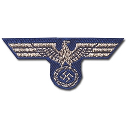 German Navy Bevo Cap Eagle - Officer - WWII Repro
