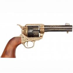 M1873 Single-Action Army Revolver Gold Engraved Non Firing Replica,M1873 Single-Action Army Revolver Gold Engraved Non Firing FD1280L