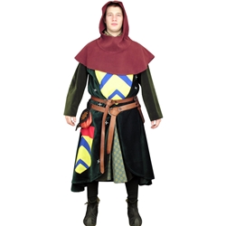 Cotehardie, Surcoat and Hood Set from choice of velvet or velveteen