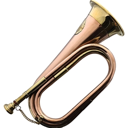 Two-tone Copper and Brass Bugle - Civil War Era