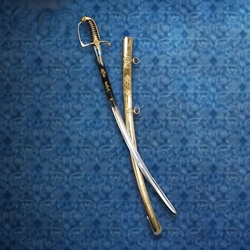 Napoleonic Imperial Guard Light Cavalry Saber - Blued-Gilt Blade