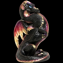 Emperor Dragon Sculpture Black Gold